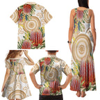 Australia Banksia Family Matching Tank Maxi Dress and Hawaiian Shirt Aussie Native Flowers Indigenous Art - Aussie Hoodie