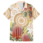 Australia Banksia Family Matching Tank Maxi Dress and Hawaiian Shirt Aussie Native Flowers Indigenous Art - Aussie Hoodie