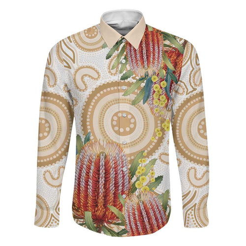 Australia Banksia Family Matching Tank Maxi Dress and Hawaiian Shirt Aussie Native Flowers Indigenous Art - Aussie Hoodie