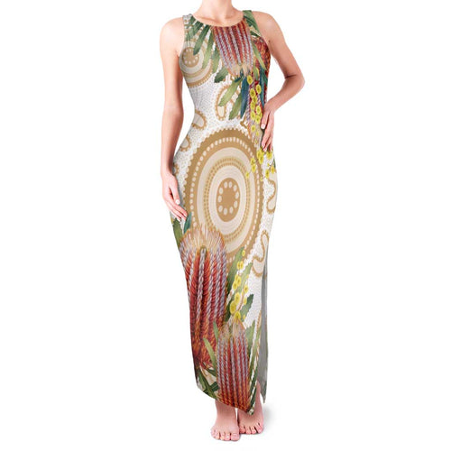 Australia Banksia Family Matching Tank Maxi Dress and Hawaiian Shirt Aussie Native Flowers Indigenous Art - Aussie Hoodie