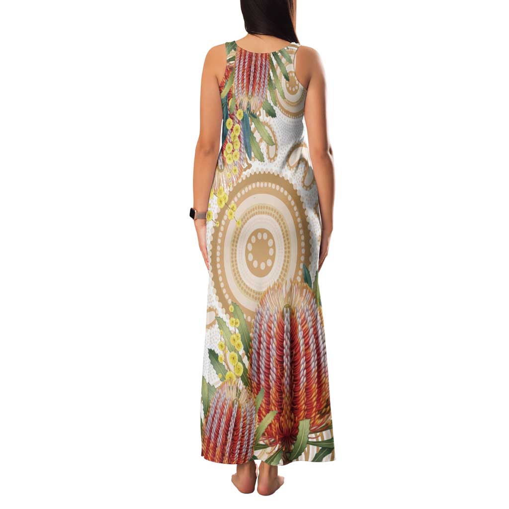 Australia Banksia Family Matching Tank Maxi Dress and Hawaiian Shirt Aussie Native Flowers Indigenous Art - Aussie Hoodie