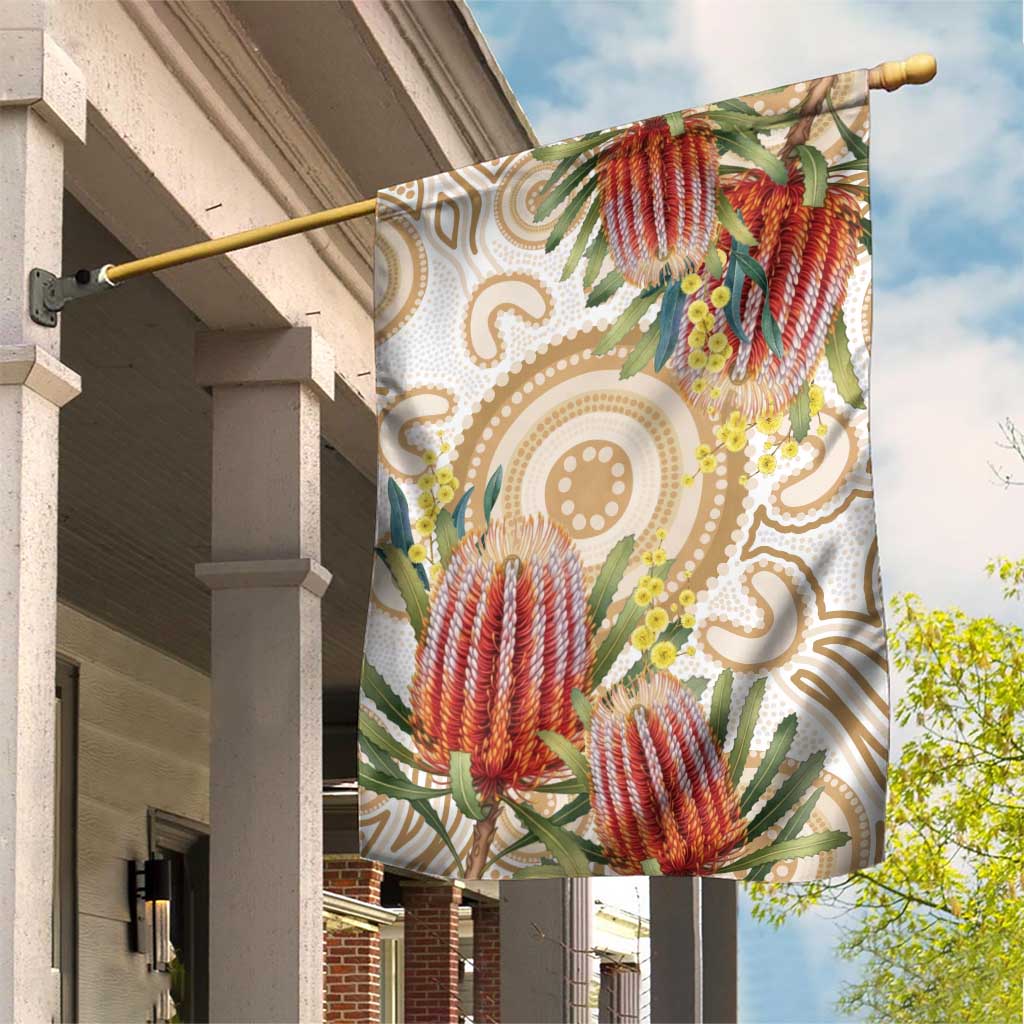 Australia Banksia Garden Flag Aussie Native Flowers Indigenous Art - Aussie Hoodie