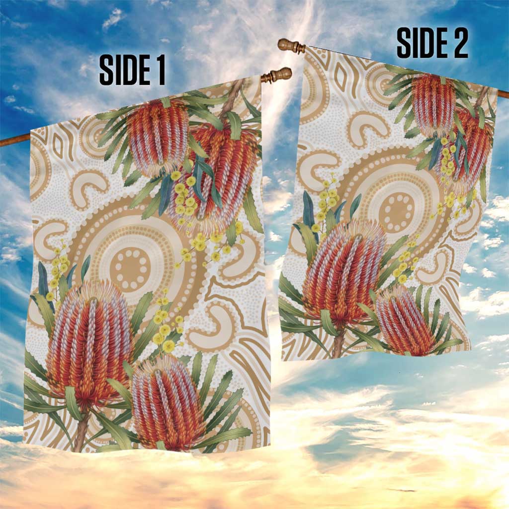 Australia Banksia Garden Flag Aussie Native Flowers Indigenous Art - Aussie Hoodie