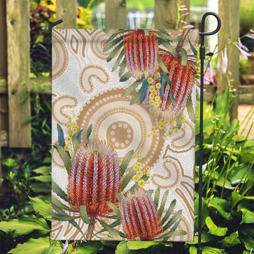 Australia Banksia Garden Flag Aussie Native Flowers Indigenous Art - Aussie Hoodie