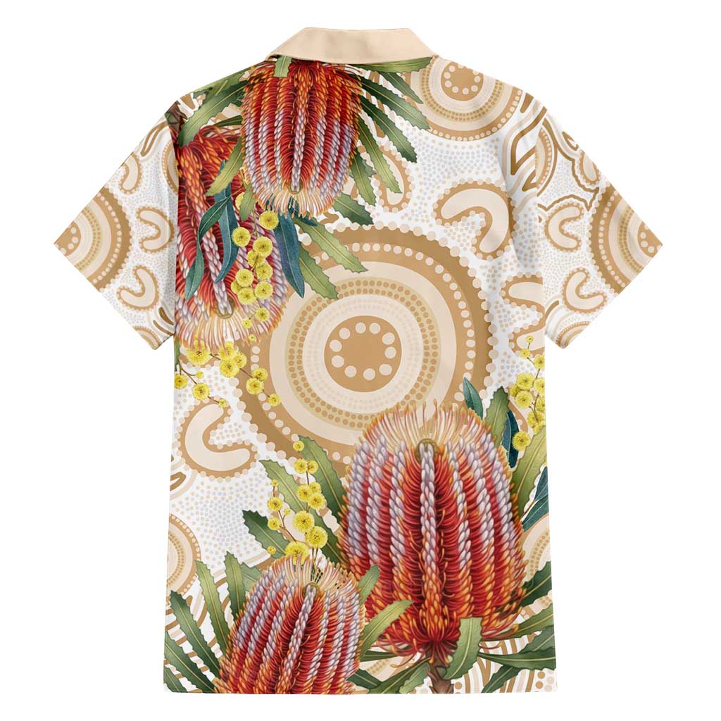 Australia Banksia Hawaiian Shirt Aussie Native Flowers Indigenous Art - Aussie Hoodie