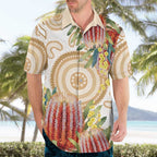 Australia Banksia Hawaiian Shirt Aussie Native Flowers Indigenous Art - Aussie Hoodie