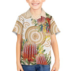 Australia Banksia Hawaiian Shirt Aussie Native Flowers Indigenous Art - Aussie Hoodie