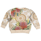 Australia Banksia Kid Ugly Christmas Sweater Aussie Native Flowers Indigenous Art - Aussie Hoodie