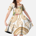 Australia Banksia Kid Short Sleeve Dress Aussie Native Flowers Indigenous Art - Aussie Hoodie