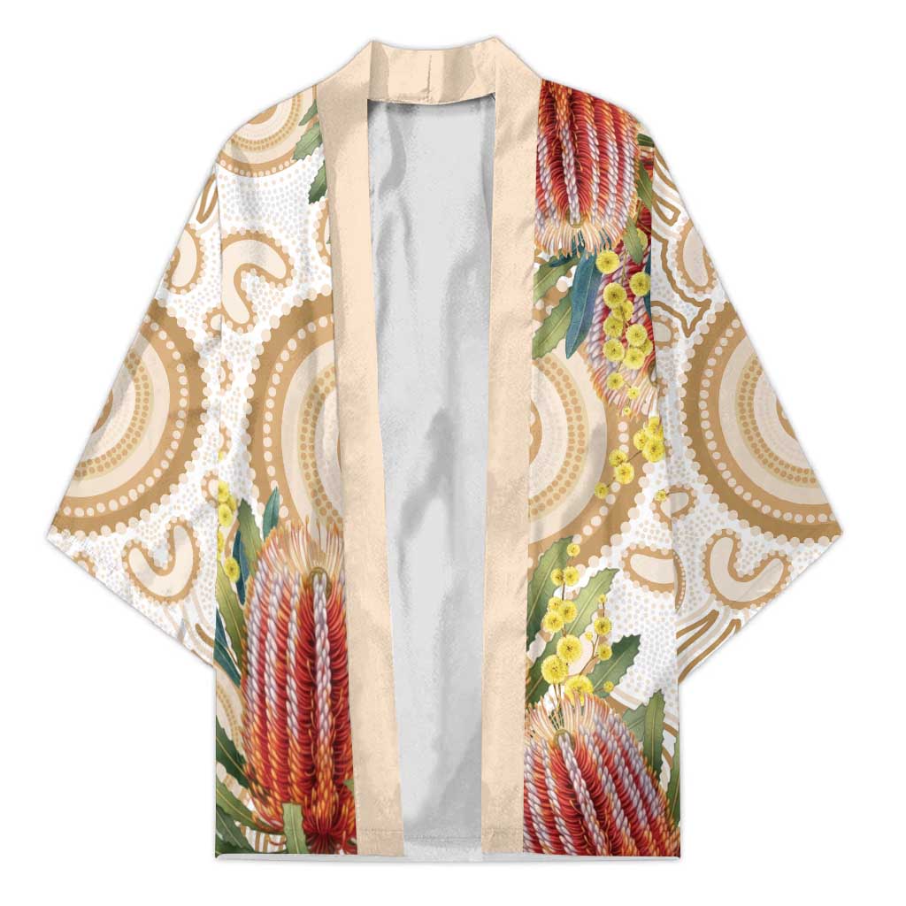 Australia Banksia Kimono Aussie Native Flowers Indigenous Art - Aussie Hoodie