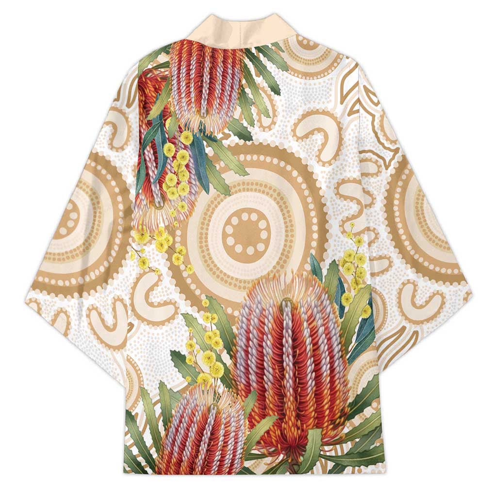 Australia Banksia Kimono Aussie Native Flowers Indigenous Art - Aussie Hoodie