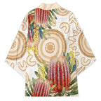 Australia Banksia Kimono Aussie Native Flowers Indigenous Art - Aussie Hoodie