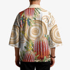 Australia Banksia Kimono Aussie Native Flowers Indigenous Art - Aussie Hoodie