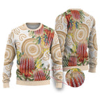 Australia Banksia Ugly Christmas Sweater Aussie Native Flowers Indigenous Art - Aussie Hoodie