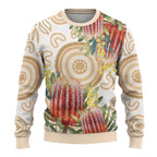 Australia Banksia Ugly Christmas Sweater Aussie Native Flowers Indigenous Art - Aussie Hoodie