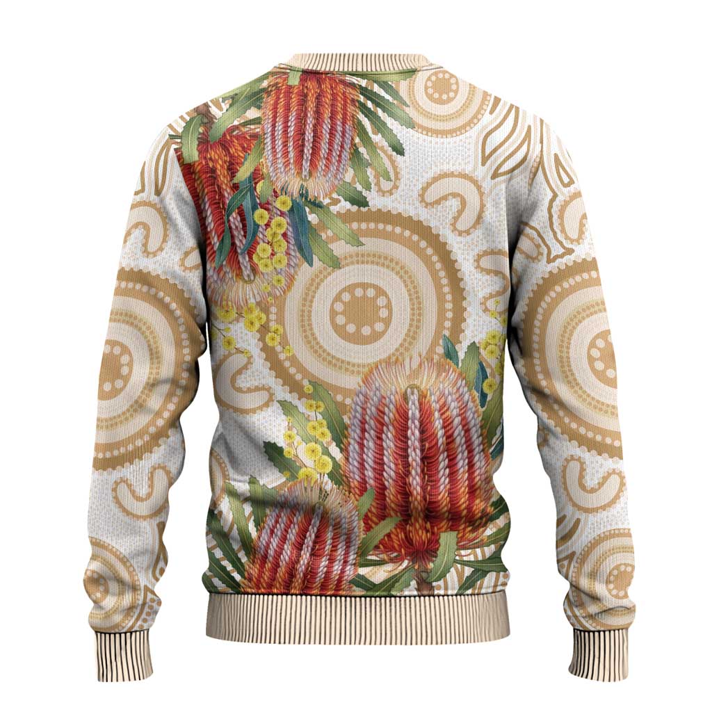 Australia Banksia Ugly Christmas Sweater Aussie Native Flowers Indigenous Art - Aussie Hoodie