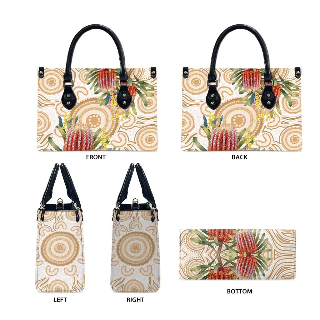 Australia Banksia Leather Bag Aussie Native Flowers Indigenous Art - Aussie Hoodie