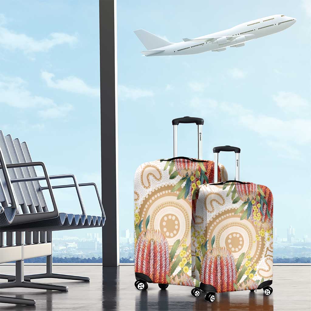 Australia Banksia Luggage Cover Aussie Native Flowers Indigenous Art - Aussie Hoodie