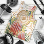 Australia Banksia Men Tank Top Aussie Native Flowers Indigenous Art - Aussie Hoodie