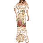 Australia Banksia Mermaid Dress Aussie Native Flowers Indigenous Art - Aussie Hoodie