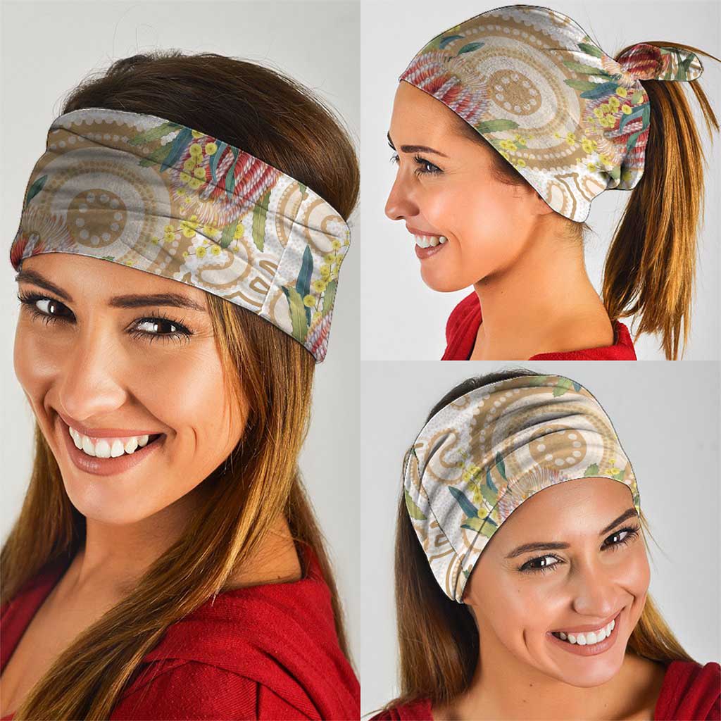 Australia Banksia Neck Gaiter Aussie Native Flowers Indigenous Art - Aussie Hoodie