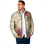 Australia Banksia Padded Jacket Aussie Native Flowers Indigenous Art - Aussie Hoodie