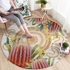 Australia Banksia Round Carpet Aussie Native Flowers Indigenous Art - Aussie Hoodie