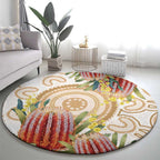 Australia Banksia Round Carpet Aussie Native Flowers Indigenous Art - Aussie Hoodie