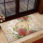 Australia Banksia Rubber Doormat Aussie Native Flowers Indigenous Art - Aussie Hoodie