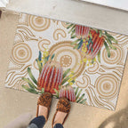 Australia Banksia Rubber Doormat Aussie Native Flowers Indigenous Art - Aussie Hoodie