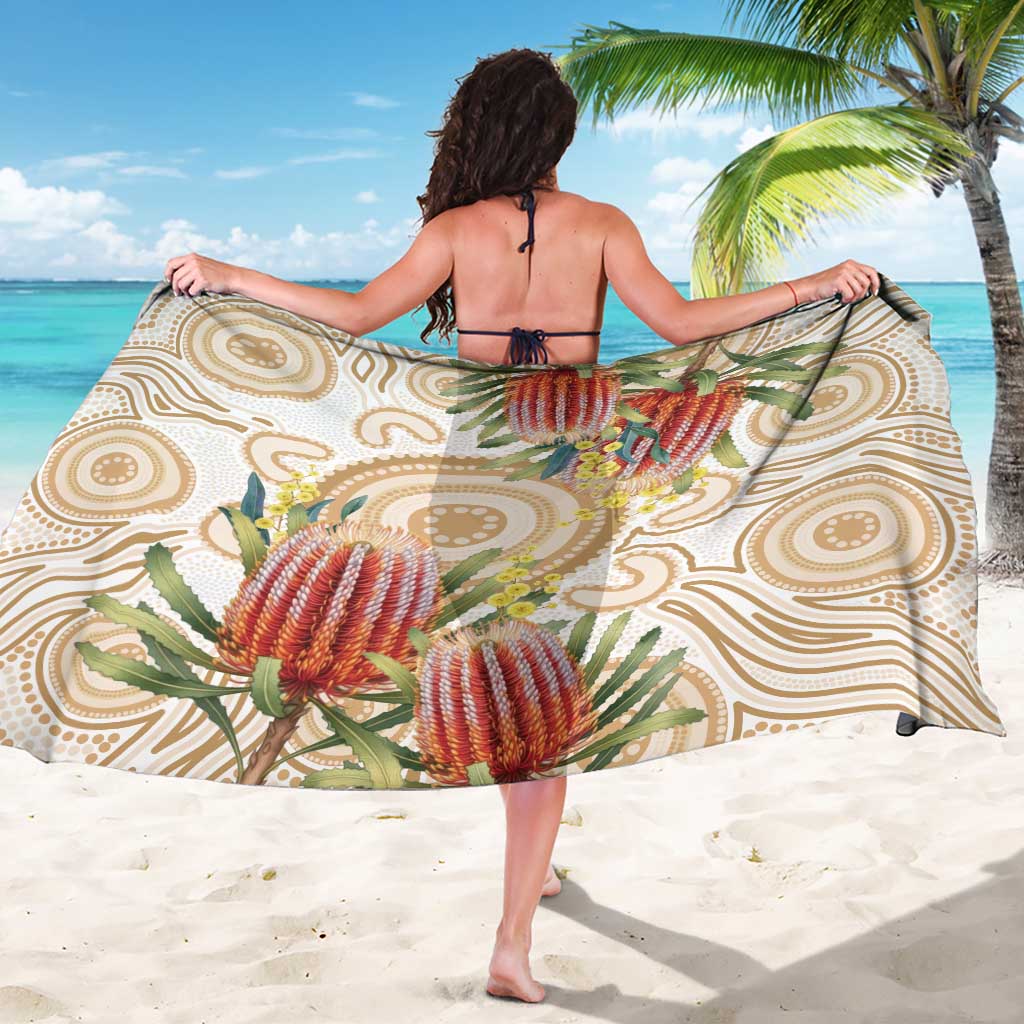 Australia Banksia Sarong Aussie Native Flowers Indigenous Art - Aussie Hoodie