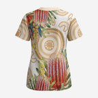Australia Banksia Scrub Top Aussie Native Flowers Indigenous Art - Aussie Hoodie