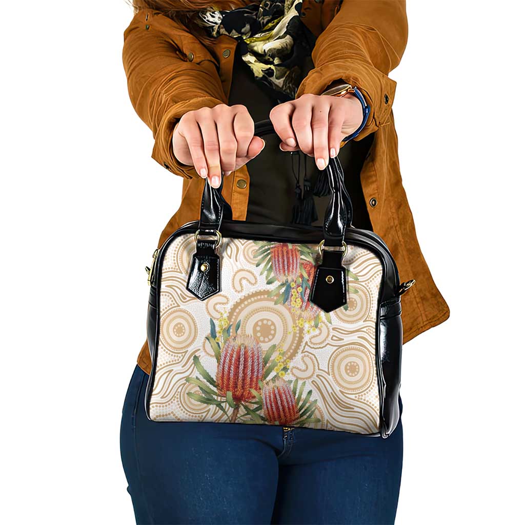 Australia Banksia Shoulder Handbag Aussie Native Flowers Indigenous Art - Aussie Hoodie