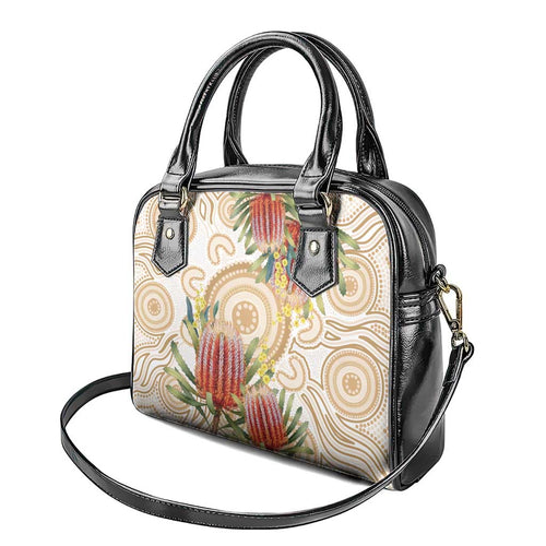 Australia Banksia Shoulder Handbag Aussie Native Flowers Indigenous Art - Aussie Hoodie