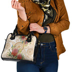 Australia Banksia Shoulder Handbag Aussie Native Flowers Indigenous Art - Aussie Hoodie