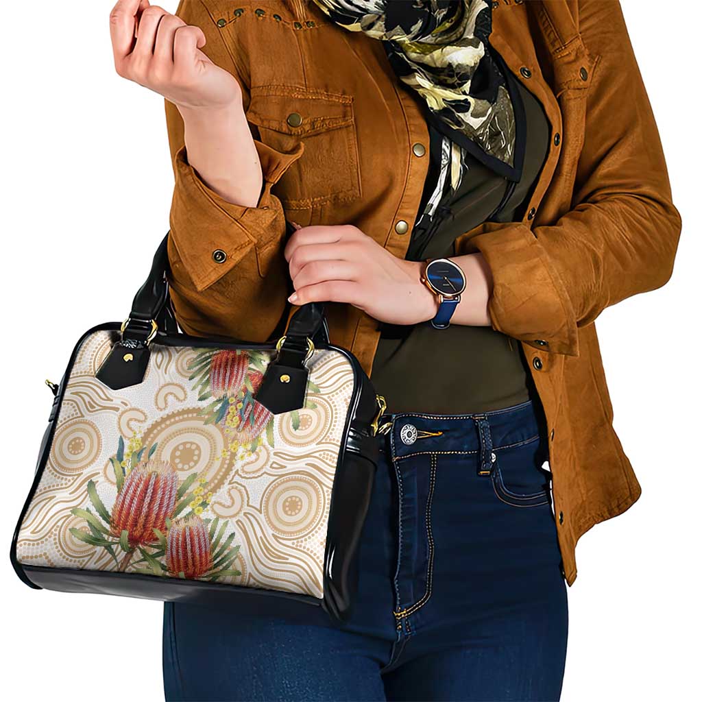 Australia Banksia Shoulder Handbag Aussie Native Flowers Indigenous Art - Aussie Hoodie