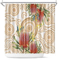 Australia Banksia Shower Curtain Aussie Native Flowers Indigenous Art - Aussie Hoodie