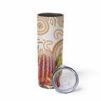 Australia Banksia Skinny Tumbler Aussie Native Flowers Indigenous Art - Aussie Hoodie