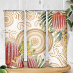 Australia Banksia Skinny Tumbler Aussie Native Flowers Indigenous Art - Aussie Hoodie
