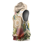 Australia Banksia Sleeveless Hoodie Aussie Native Flowers Indigenous Art - Aussie Hoodie