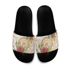 Australia Banksia Slide Sandals Aussie Native Flowers Indigenous Art - Aussie Hoodie