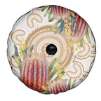 Australia Banksia Spare Tire Cover Aussie Native Flowers Indigenous Art - Aussie Hoodie