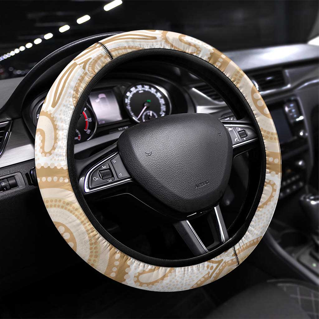 Australia Banksia Steering Wheel Cover Aussie Native Flowers Indigenous Art - Aussie Hoodie