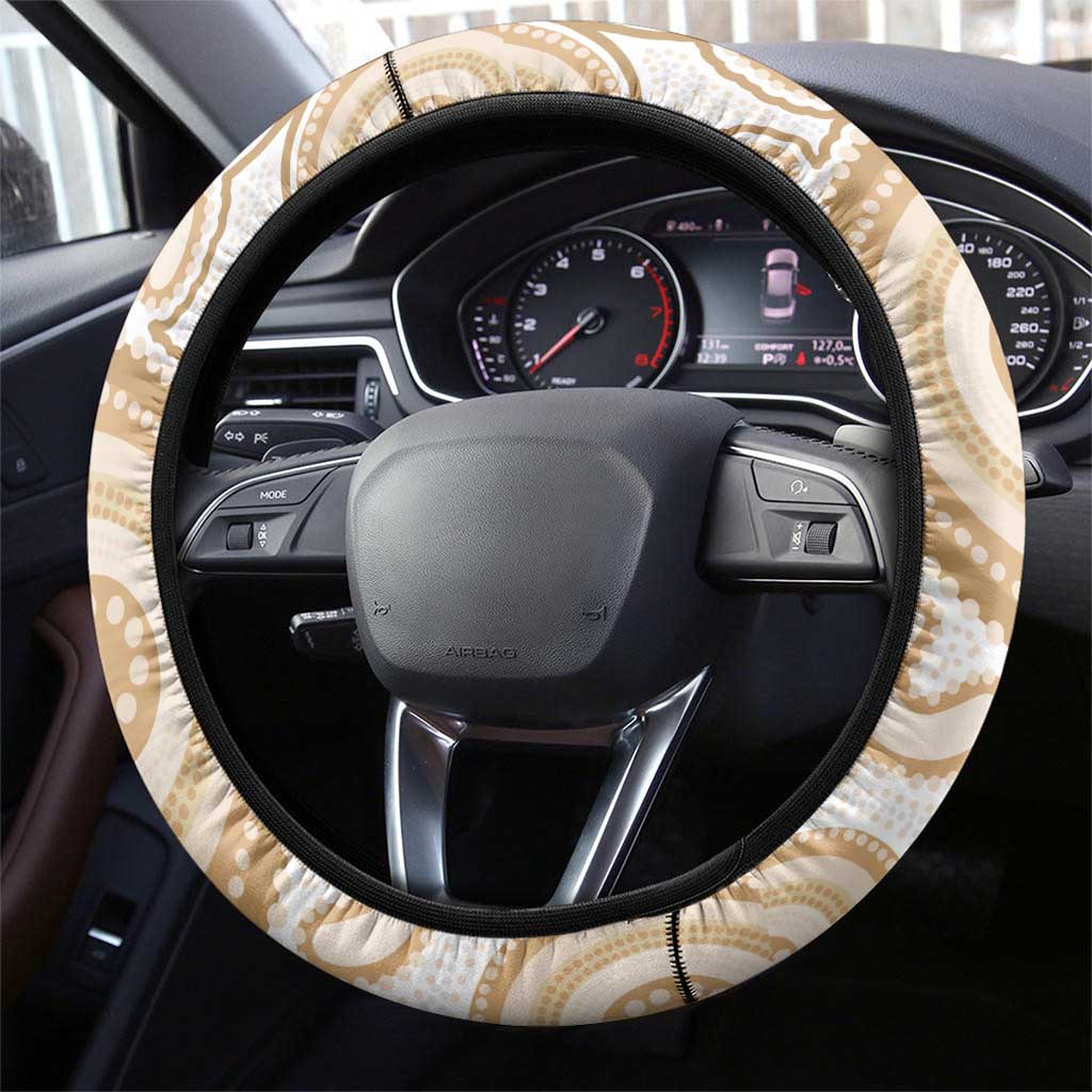 Australia Banksia Steering Wheel Cover Aussie Native Flowers Indigenous Art - Aussie Hoodie