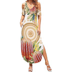 Australia Banksia Summer Maxi Dress Aussie Native Flowers Indigenous Art - Aussie Hoodie