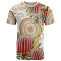Australia Banksia T Shirt Aussie Native Flowers Indigenous Art - Aussie Hoodie