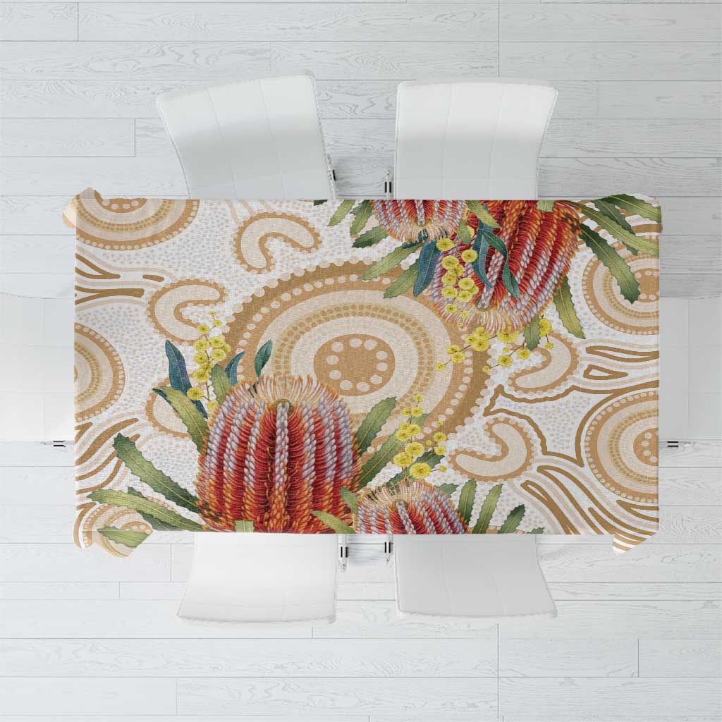 Australia Banksia Tablecloth Aussie Native Flowers Indigenous Art - Aussie Hoodie