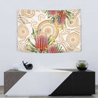 Australia Banksia Tapestry Aussie Native Flowers Indigenous Art - Aussie Hoodie