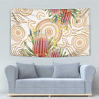 Australia Banksia Tapestry Aussie Native Flowers Indigenous Art - Aussie Hoodie