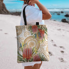 Australia Banksia Tote Bag Aussie Native Flowers Indigenous Art - Aussie Hoodie